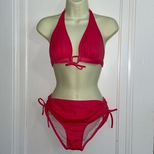 Vtg 70s/80s Sears pink halter top bikini